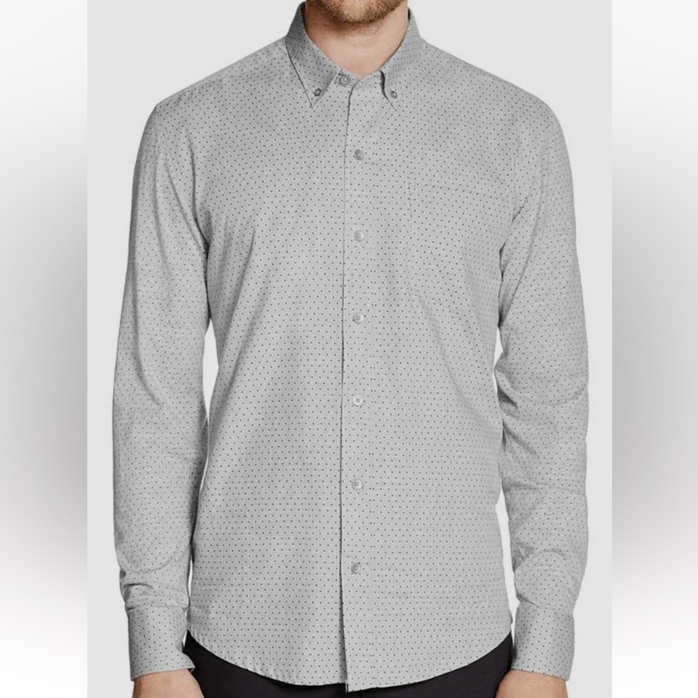 NAT WRK Work Rest Karma‎ Clothing Polka Dot Long Sleeve Button Down Size Small